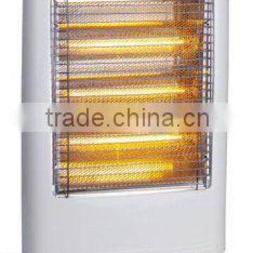 3heat settings 1200W wide angle oscillation function safety tip over swtich electeric halogen heater