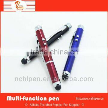 High quality flashlight pen with laser pointer and stylus pen