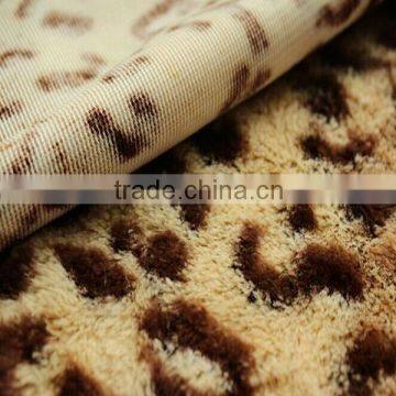 printing leopard10mm plush fur fabric