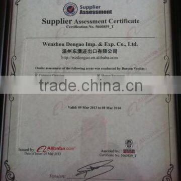 Supplier Assesment Certificate