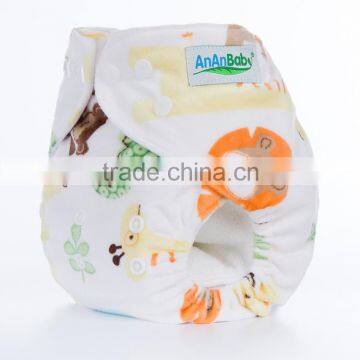 Ananbaby breathable cotton waterproof fabric cloth diapers babies