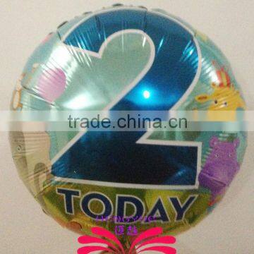 18 inch NO 2 foil balloon