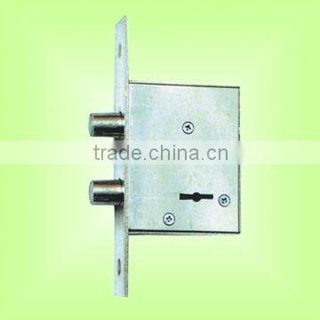 Polished stainless steel handle door lock