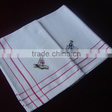 embroidery cotton kitchen tea towel