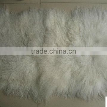 100% Genuine Patched Mongolian Lamb Fur Plates in snow while color