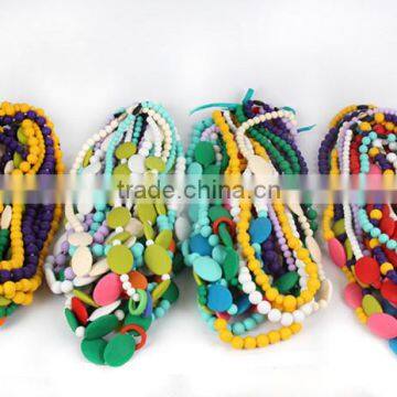 Food Grade BPA Free Necklace Silicone Teething Beads photo-3