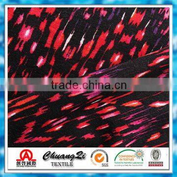 High Quality Textile Digital Printed Kniting Weft Spandex Viscose Fabric photo-2