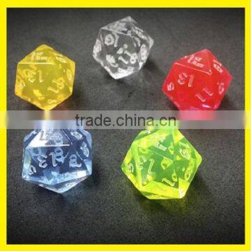 20 sided translucent dices