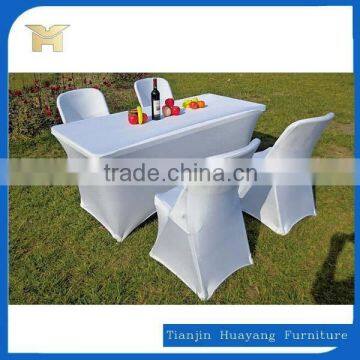 Elegant Outdoor 6 People Powdercoat Metal Frame Foldable Plastic Table/ HDPE Top Folding Table