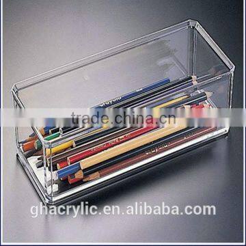 Competitive price Popular design acrylic rack for office ,acrylic pen box