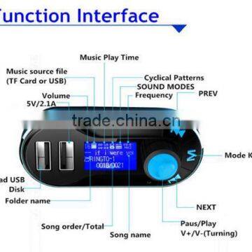Good Quality Wireless Bluetooth FM Transmitter MP3 Player Car Kit Charger for Samsung photo-3
