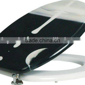 Black and White Toilet Seat