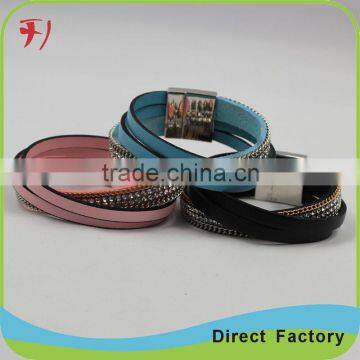 New Fashion Jewelry genuine leather Wrap weave beads bracelet                        
                                                                                Supplier's Choice