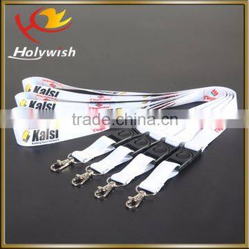 Customized logo fabric lanyard for card holder with metal hook
