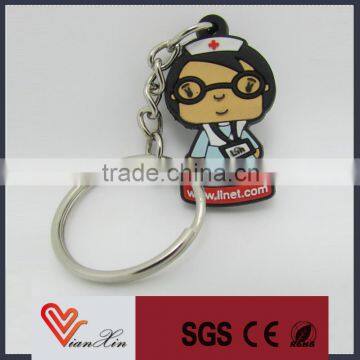 Cheap custom rubber keychains no minimum order