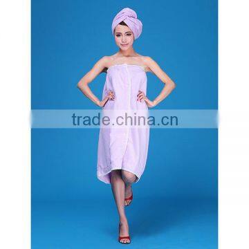 2014 yiwu manufacturer made in china hot sale microfiber bathrobe for women