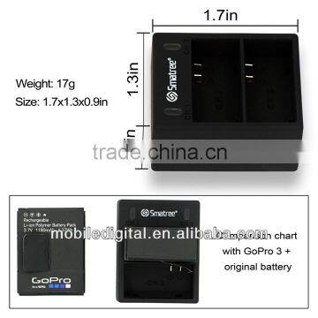 newest dual charger for gopro 3 black edition paypal accept