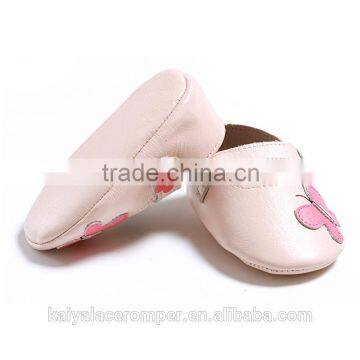 Soft Sole Baby Shoes Handmade Infant Gift Butterfly Pink Comfortable Leather Shoes Quality Choice photo-3