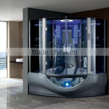 Grey color luxury spas combo steam shower and sauna room with TV MP3 G160