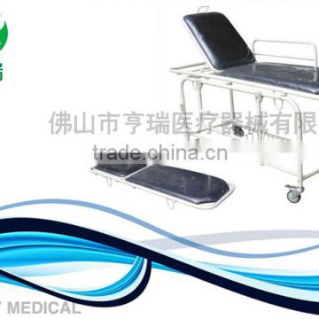 Stretcher with adjustable backrest