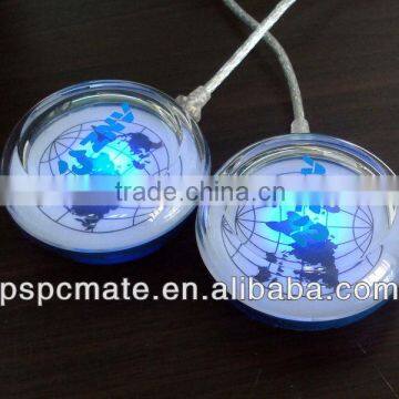 Round shape usb hub with led light