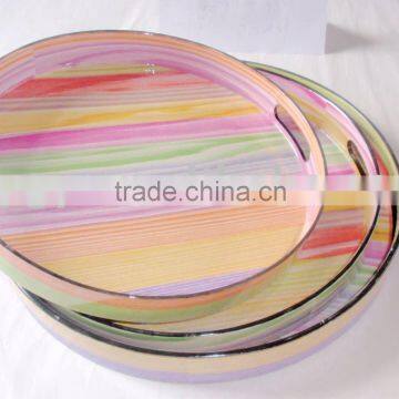 Round pp plastic serving tray