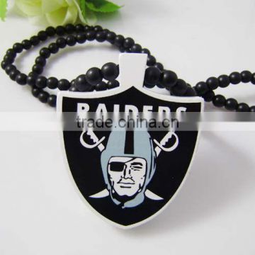 RAIDERS Natural Wood Pendant Replica Necklace Piece All Wood