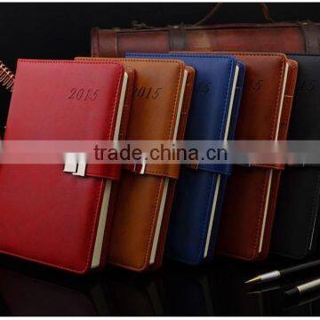 Luxury leather cover note book for business , waterproof notepad