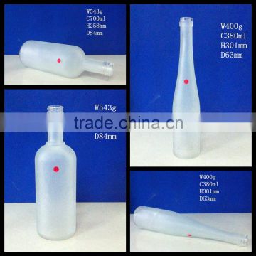 Frosted glass bottle bottle wine bottle