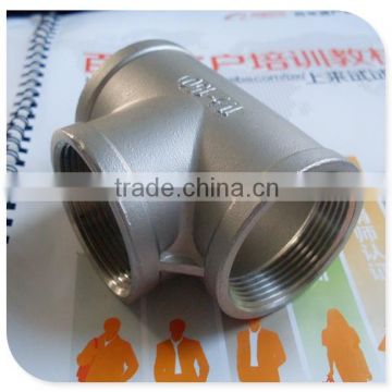 Stainless Steel 316 Cast Pipe Fitting, Tee, Class 150, 1/2" NPT Female