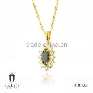 Fashion Gold Plated Necklace - 400123 , Wholesale Gold Plated Jewellery, Gold Plated Jewellery Manufacturer, CZ Cubic Zircon AAA