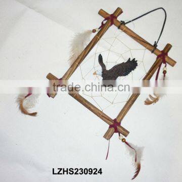 Framed Indian bear Dream Catcher Wall Decor LZHS230924