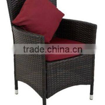 Outdoor garden KD aluminum frame armchair wicker rattan chair
