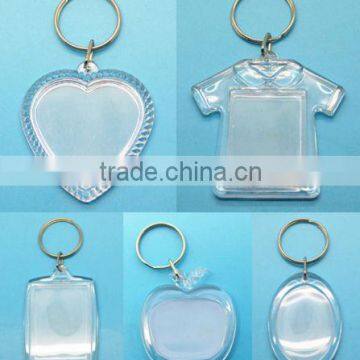 Clear Blank Insert Photo Picture Acrylic Frame Keyring Keychain Gift HOT                        
                                                Quality Choice