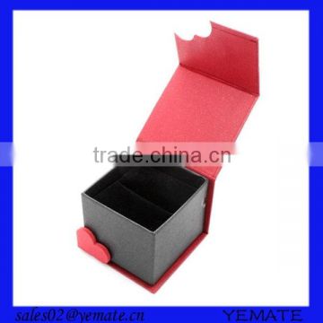 Xiamen factory wholesale red cardboard boxes for jewelry packaging with magnet closure