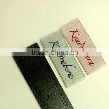 customized high quality brand main labels for clothing woven label