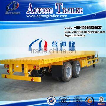 20ft 40ft 45ft 53ft 30 ton low flatbed container semi truck trailer with container lock