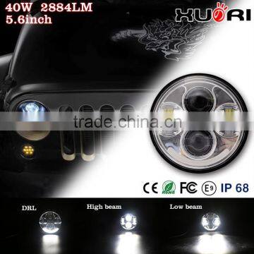 Quality Insurance Multi color J EEP led headlight 5.6" Round LED Headlights White Switchback LED Any car led headlights for cars