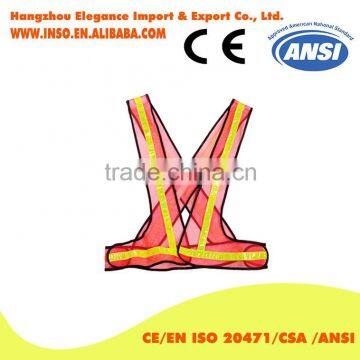 Vest Reflex Security Vest Mesh Fabric Polyester Reflective Safety Brief Vest Children