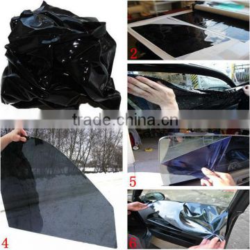 High stretchable non-glue removable pvc recycling static cling window film for car