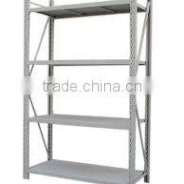 Light duty boltless slotted angle iron rack