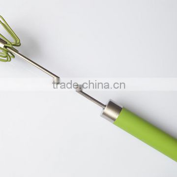 Stainless Steel Hand Push Silicone Whisk kitchen tool