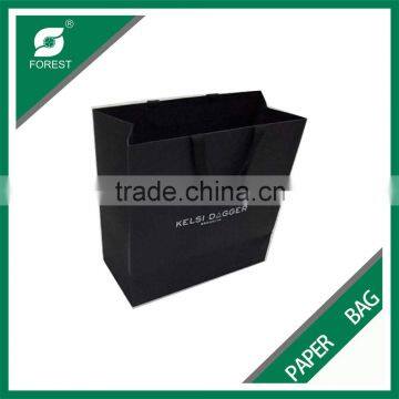 HIGH QUALITY CUSTOM BLACK PACKAGE PAPER BAG