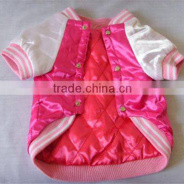 Dog jacket with cute pink color for baby girl dog / pet fresh new coat clothes