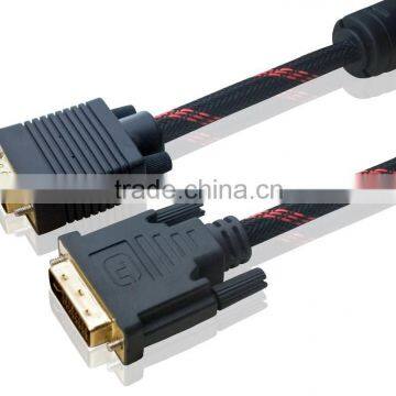 YTL VGA Cable with double rings, red-black net, gold plated                        
                                                Quality Choice