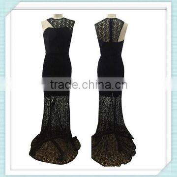 Lady's lace long evening dress