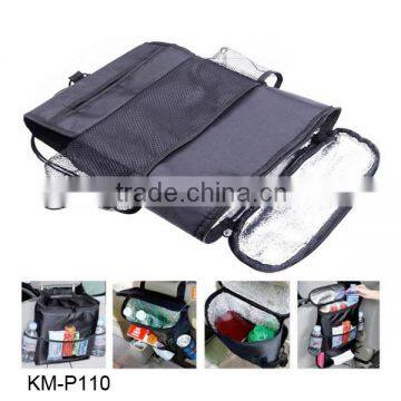 Zip Closure Organiser With Insulated Car Seat Cooler Bag