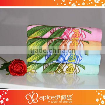 100% cotton terry printed wholesale bath towels