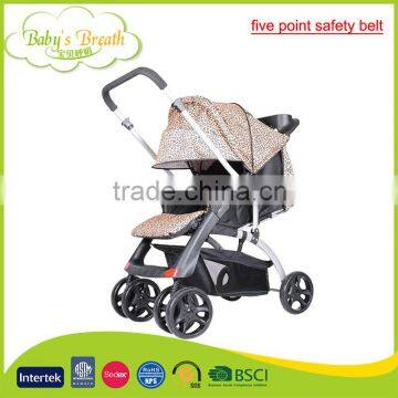 BS-04B five point safety belt design cheap baby doll pram stroller 3 in 1