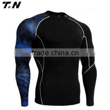 Sublimated Printed Men Black Mma Rash Guard and Tight photo-4